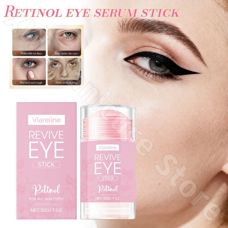 VIARELINE Retinol Eye Essence Stick Is Warm Moisturizing Non-sticky Lightens Fine Lines Portable for Commuting 30g