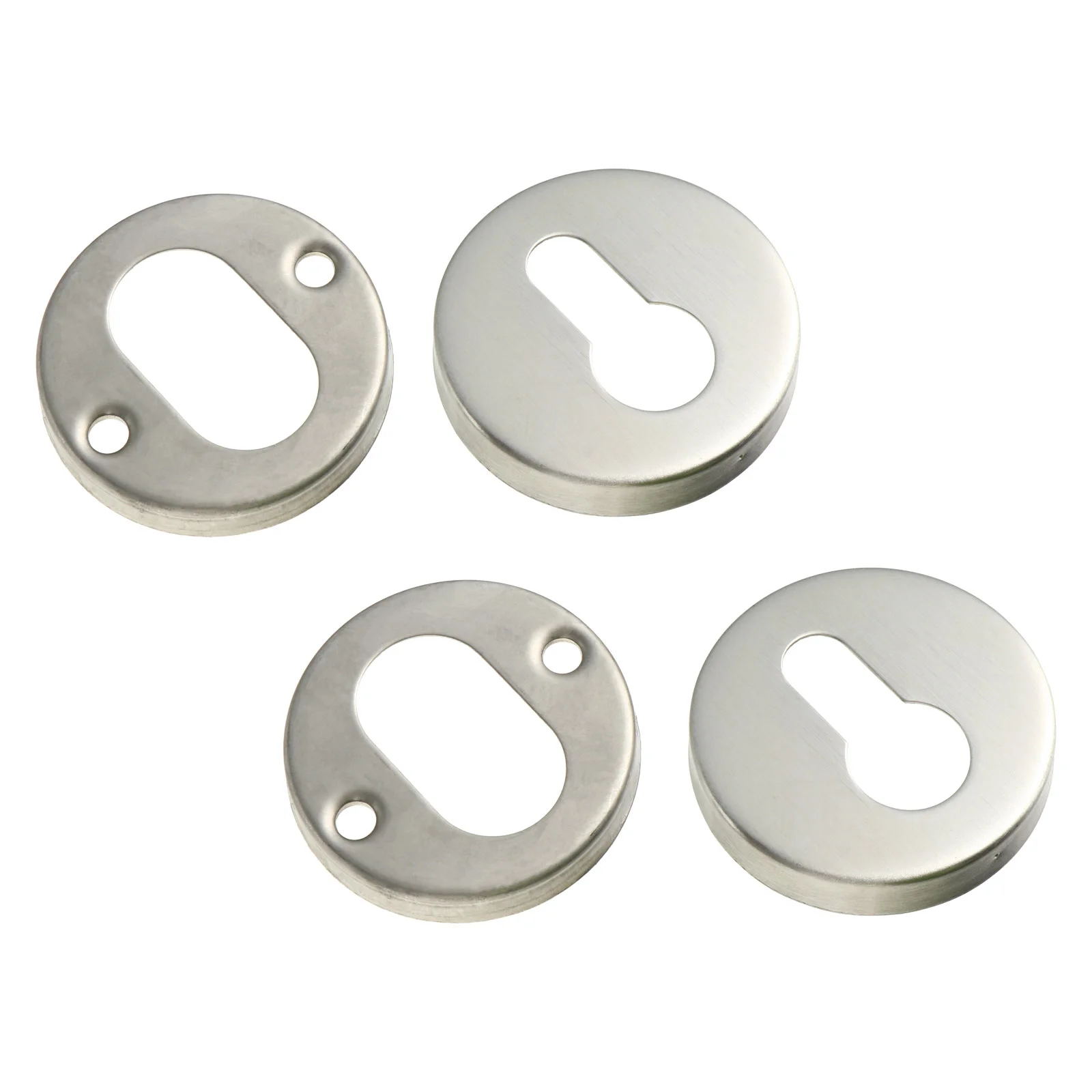 

2 Sets Door Lock Cylinder Cover Decorative Keyhole Accessory Silver Striker Protective