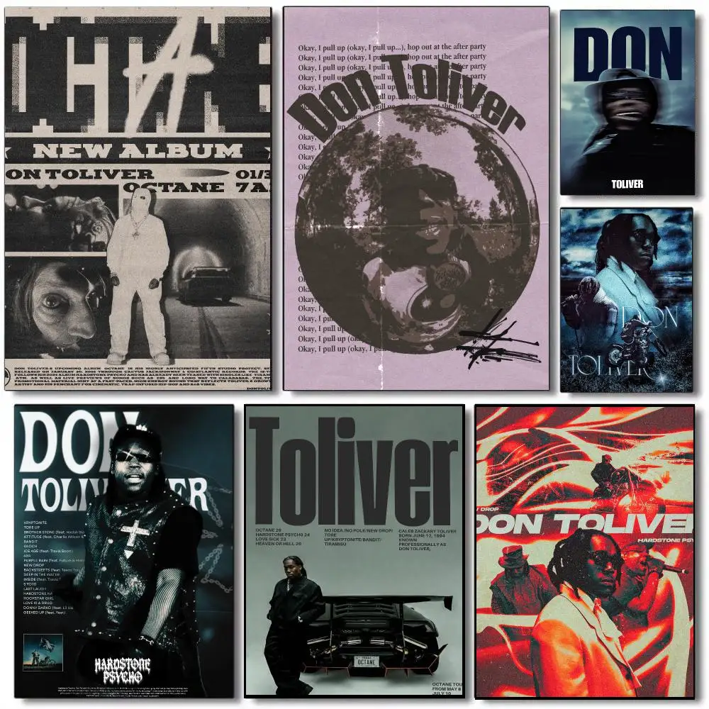 Don Toliver singer Poster Self-adhesive Advanced Aesthetic Printing Paper Wall Art for Living Room Home Decor