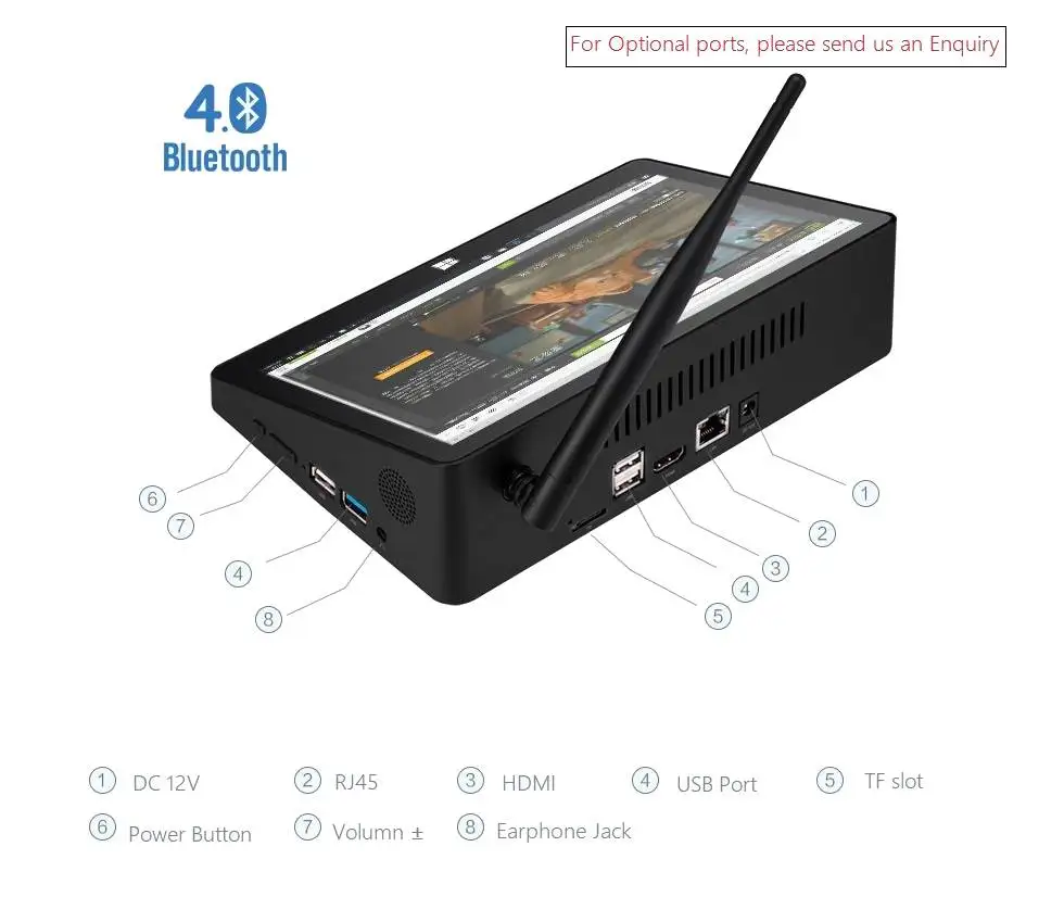 X10S 10,1 Polegadas Intel N4020 Quad Core Painel Industrial PC Win 10 Desktop Touch Screen POE Tablet PC