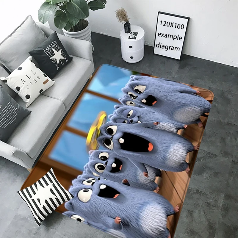 Fluffy Carpet Living Room Grizzy and the Lemmings Rugs Foot Carpets Entrance Doormat Kawaii Rug Floor Mats Non-slip Mat Home