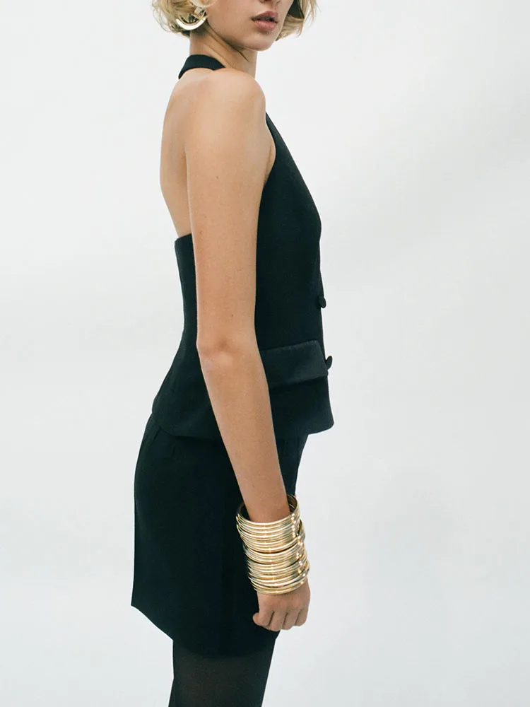 Sweet Ele V-ne Colletto appeso Bal Frac Gilet Nuovo costume da palcoscenico nazionale Faion Tang da donna invernale