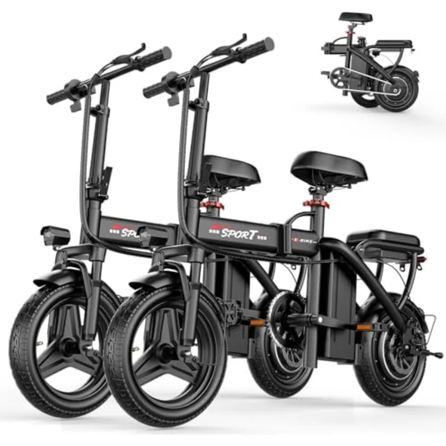 

Commuting ebike for adults and teens: aluminum folding frame, black, 800/1200W peak power, 22/25MPH speed, 30/45-mile range, du