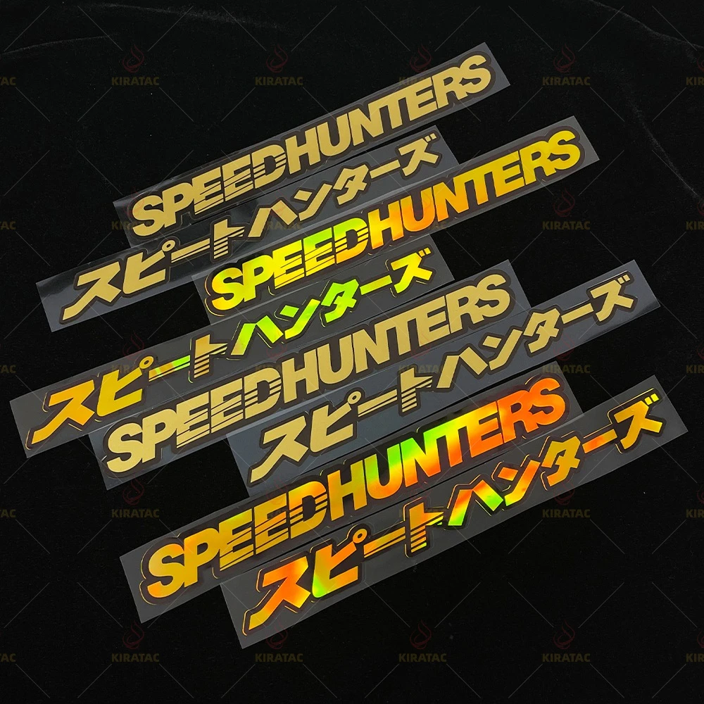 Adesivi moto SPEEDHUNTERS dorati impermeabili per casco moto serbatoio carburante carenatura scooter bicicletta decalcomanie universali in vinile
