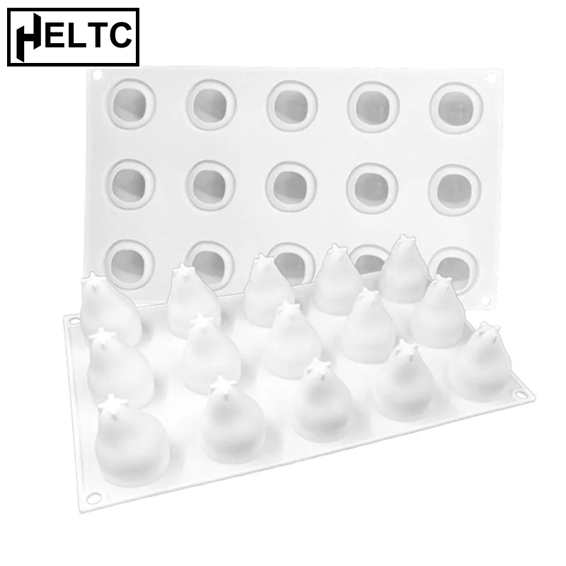 

15 Cavity Pear Shape 3D Silicone Cake Baking Mold For Mousse Truffle Brownies Pan Molds Silicone Pastry Tool Cakes