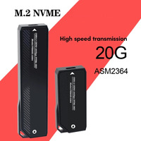 M.2 NVMe to USB3.2 Gen2x2 50Gbps Adapter Box Support ASM2364 NVME SSD Reader Aluminum Alloy Case DropShipping
