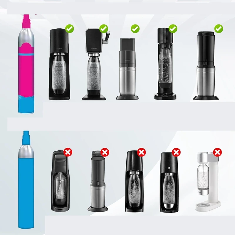 BAAG-Adaptador de Co2 para máquina de refrescos, manguera adaptadora de conector rápido, 60 pulgadas para tanques de almacenamiento de Co2 para Terra DUO Art Gaia Series CGA320