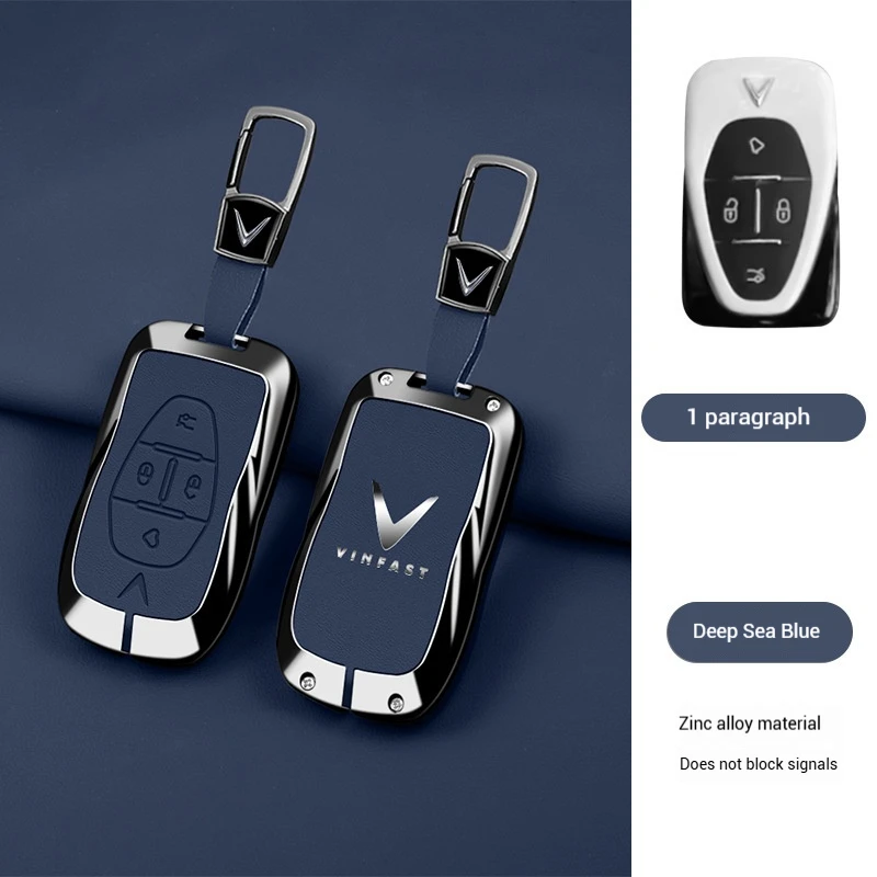 سبائك الزنك الجلود غطاء مفتاح السيارة قذيفة فوب ل Vinfast VF3 5 6 7 8 9 31EV 32EV 33EV LUX A2.0 SA2.0 V8 اكسسوارات السيارات حامي