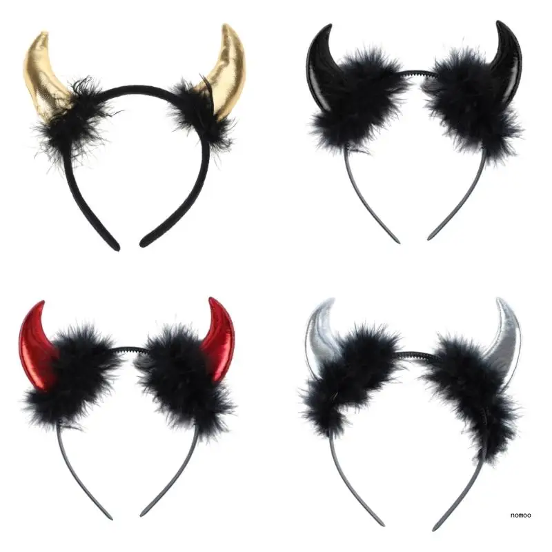 Soft Devil Cool Headband Animal Stage Dark Princess Hair Hoop for Kids Shows