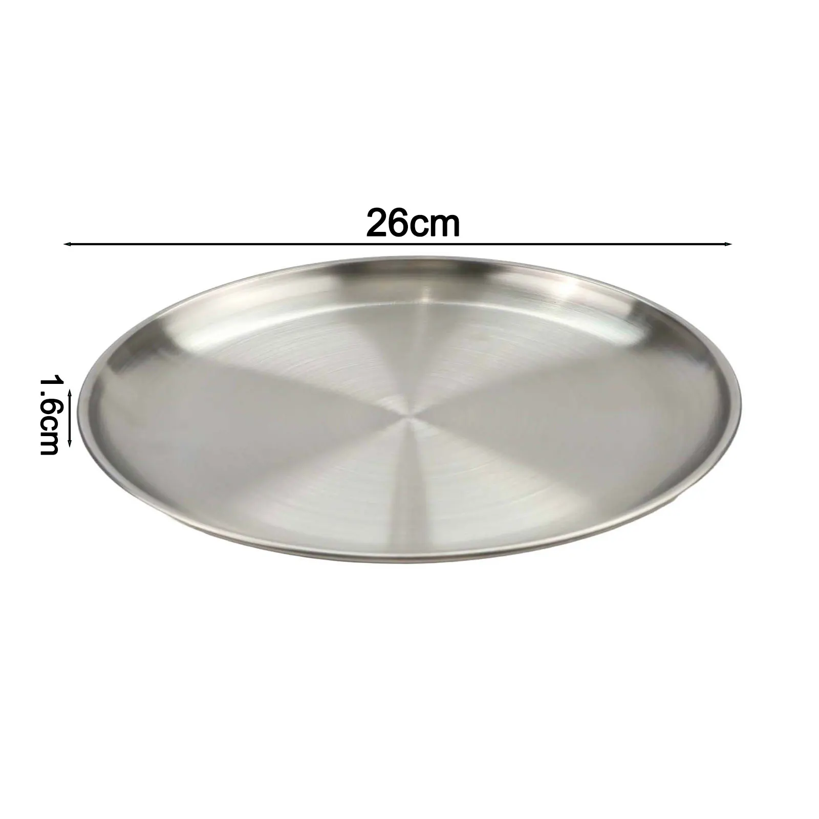 Hot Sales Stainless Steel Camping Plate Round Tableware For Camping Kitchen Party  Functional Silver Outdoor Replace Tool