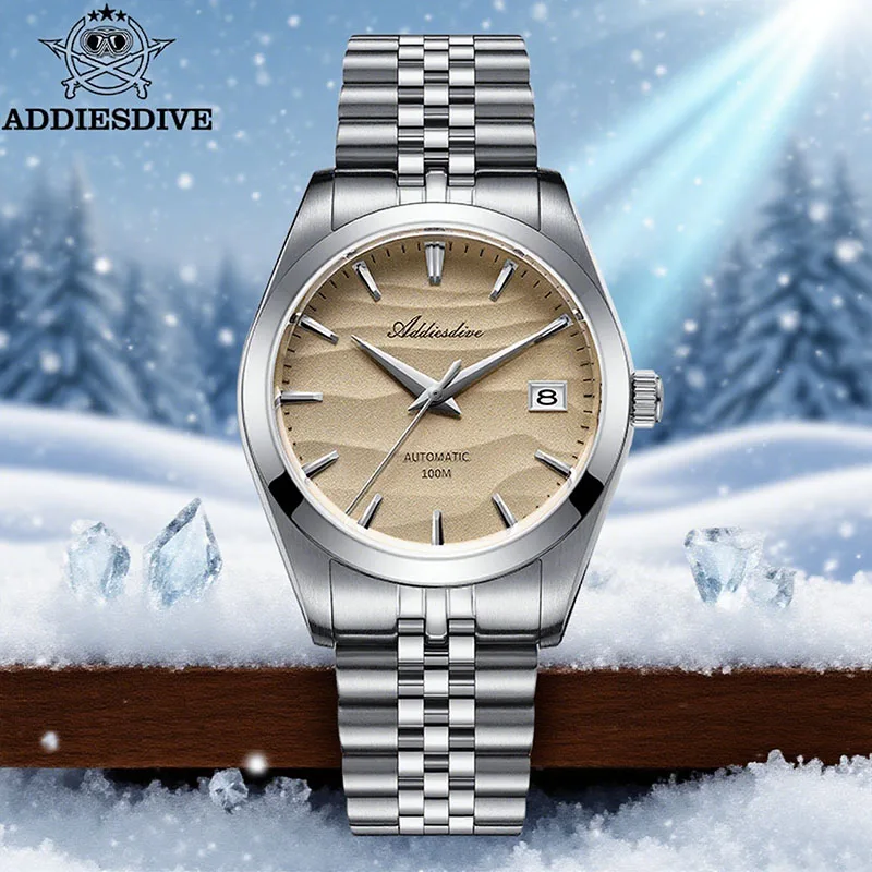 

ADDIESDIVE 38mm Automatic Man Watch Waterproof Date Sapphire Glass Watches For Man Luxury Mechanical Stainless Steel Watch Males