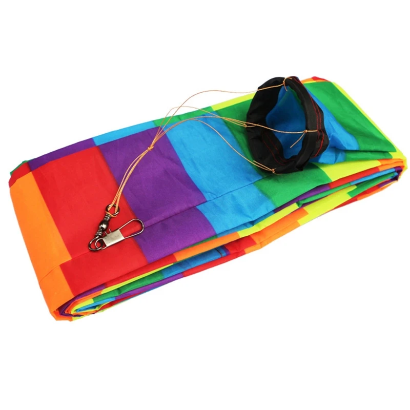 Rainbow Kite Tube Tail Outdoor Backyard Game Stunt Parafoil Kite Tail 10/15/30m