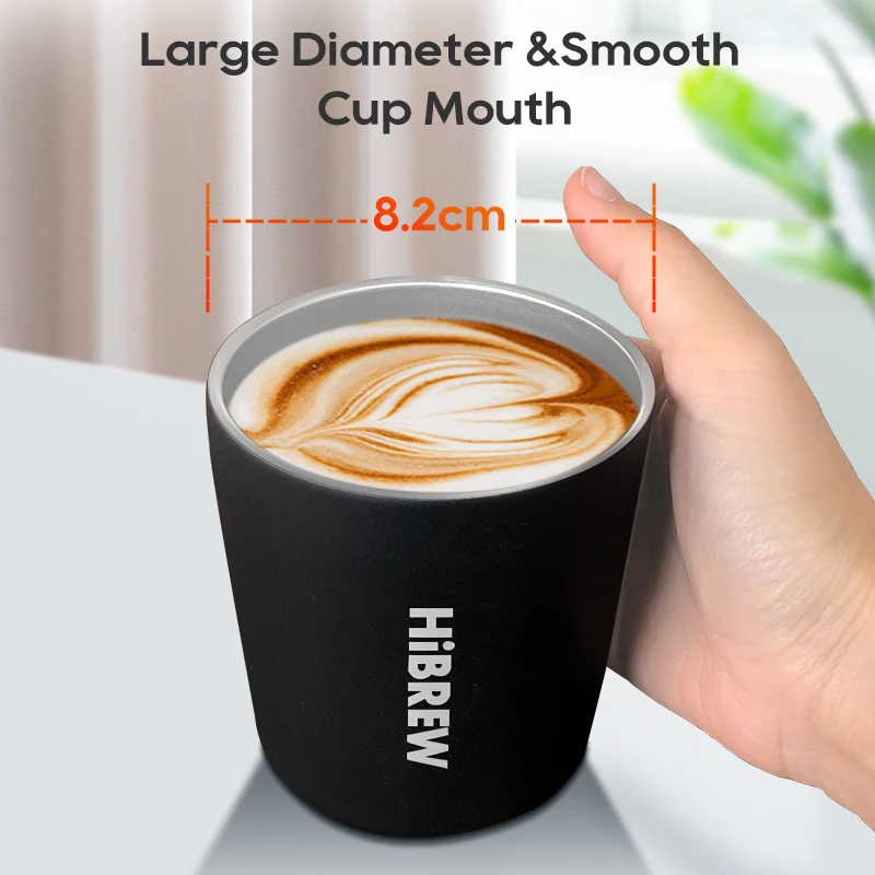 HiBREW  Portable Hanging Ear Style Coffee Thermal mug Foldable filter Stainless steel double wall