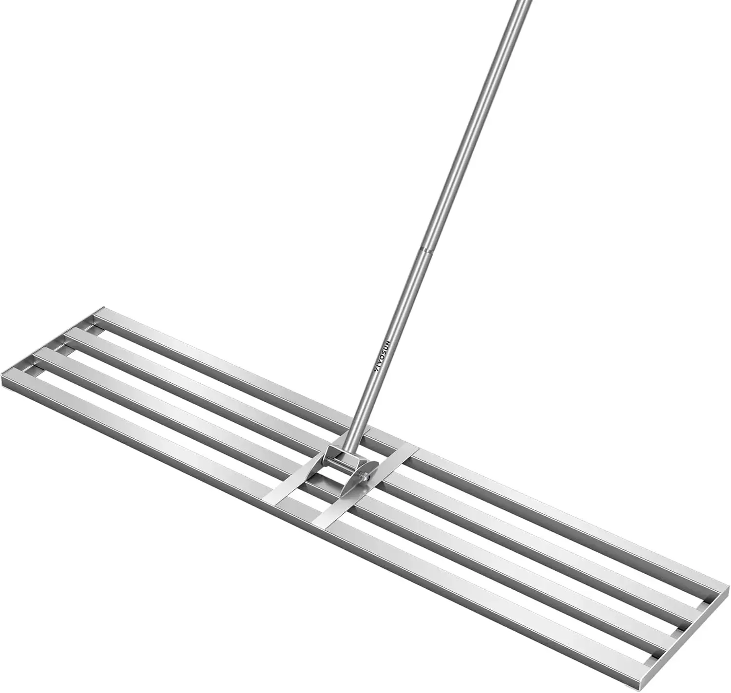 

Lawn Leveling Rake Heavy-Duty Stainless Steel Lawn Leveler with 7FT Adjuatble Long Handle for High Effect Metal Levelawn