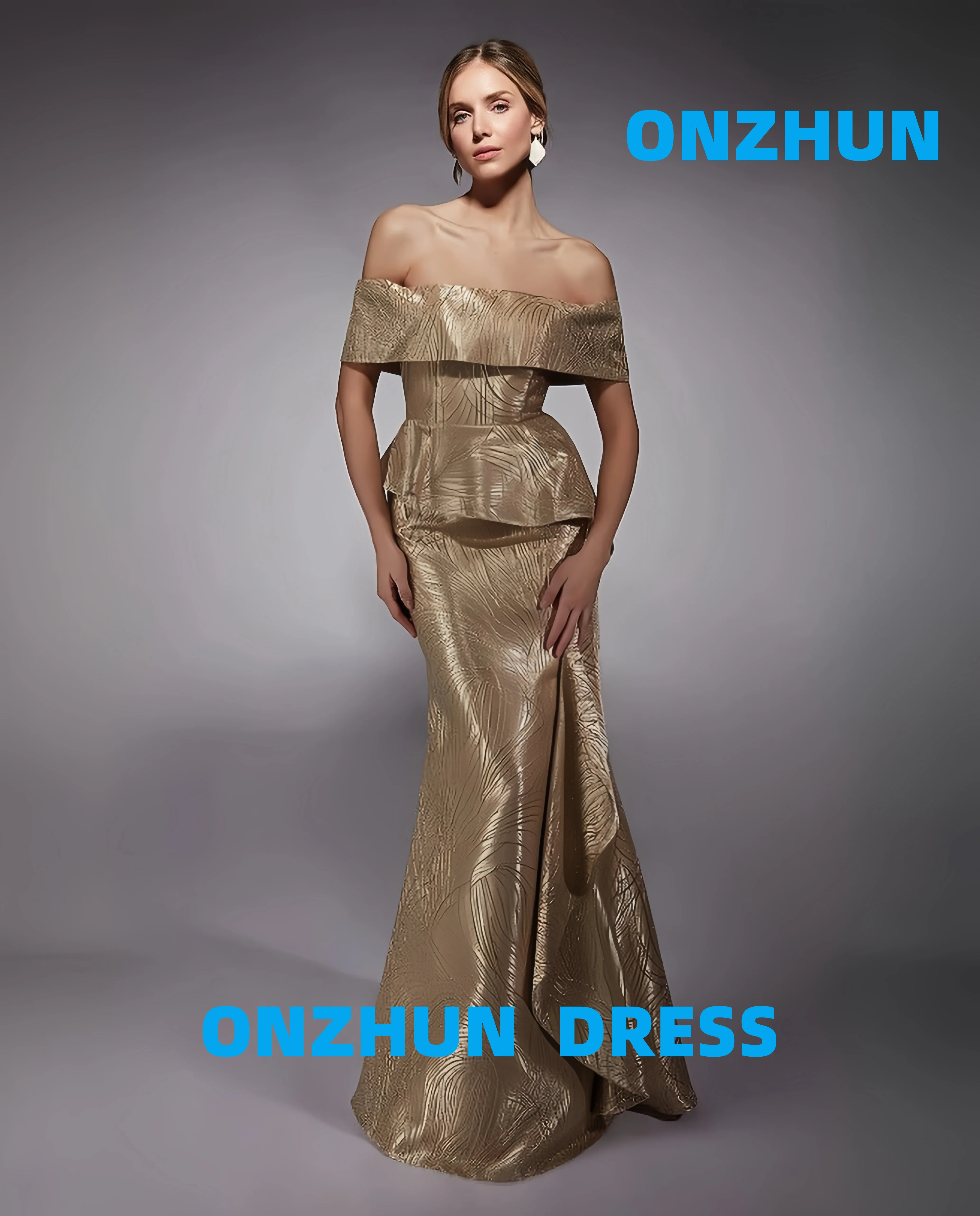 

Customized strapless sleeveless A-LINE elegant shiny luxurious evening dresses women evening dress modern Evening dresses