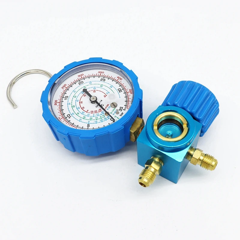 Manifold Gauge - Air Condition Manifold Gauge Manometer Valve With Visual Mirror For R410A R22