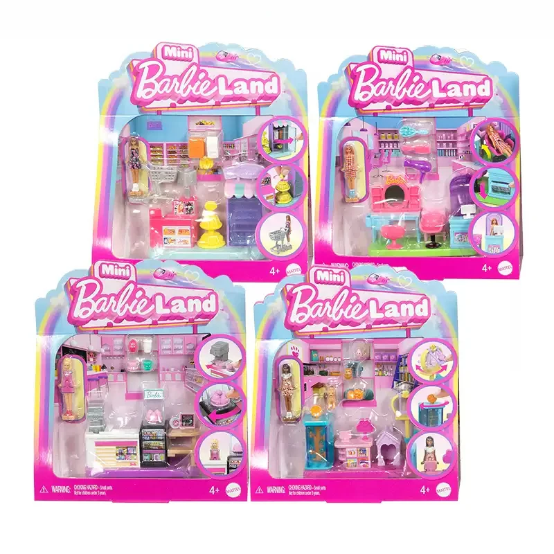 Muñeca Barbie Original, Mini peluquería Barbieland, fruta para mascotas, supermercado, tienda de postres, accesorios, muñecas para niñas, juguete, regalo de cumpleaños