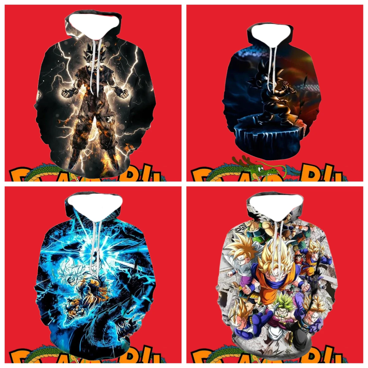 

25/26 3D New Anime Dragon Ball Digital Hooded Sweatshirt for Men Women Adults and Children's Clothing, The Best Gift Children