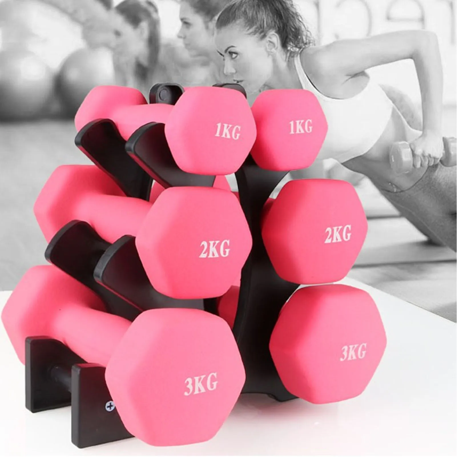 Dumbbell Rack Home Sport Fitness Equipment Storage Holder Weight Support Dumbbell Floor Bracket Gym Space Saver Shelf