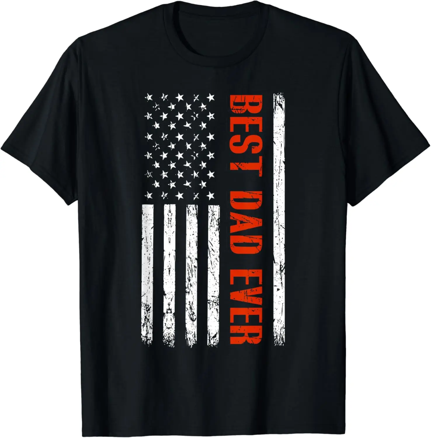 Best Dad Ever With US Flag American Fathers Day Gift T-Shirt