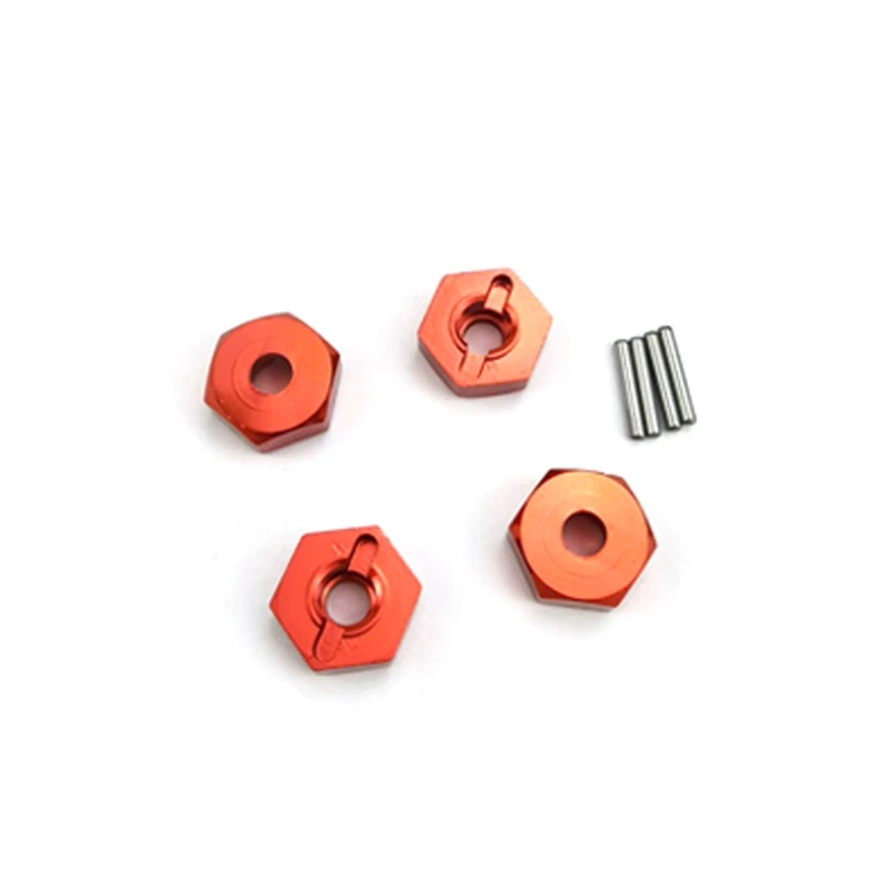 Adaptador hexagonal de cubo de rueda combinador de 12mm para MN86K MN86KS MN86 MN86S MN G500 1/12 RC accesorios de piezas de actualización de coche, rojo