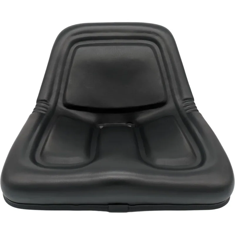 

Universal Lawn Mower Tractor Mid Back Black Vinyl Seat with Drain Holes Fits Riding Mower Equipment