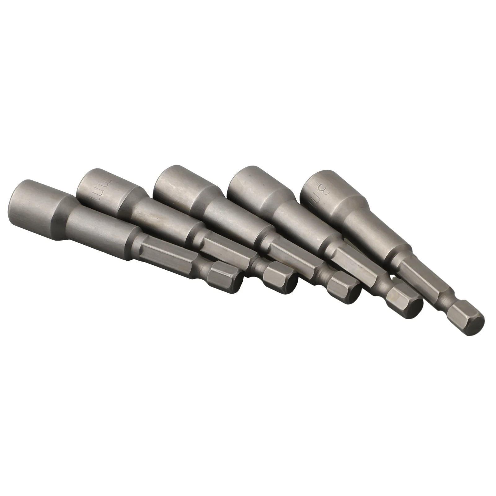 Screw Hex Socket Set 5Pcs Nut Roofing Setter Tech Tek Tool Bit Cladding Drill Driver Useful Hot Sale Practical