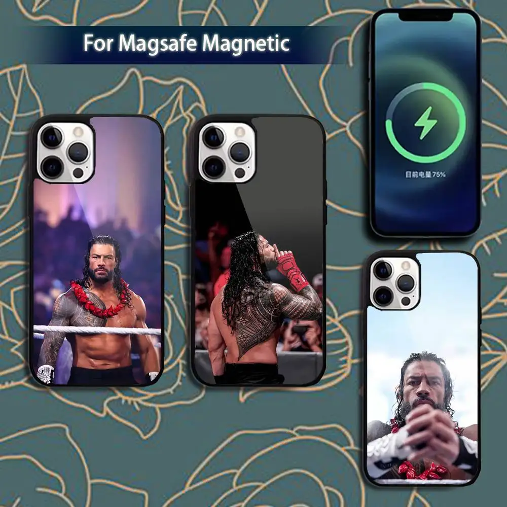 

Чехол для телефона OTC R-Roman Reings для iPhone 16,15,14,13,12,11, Pro, Max, Plus, Mini, Magsafe, магнитный чехол для беспроводной зарядки