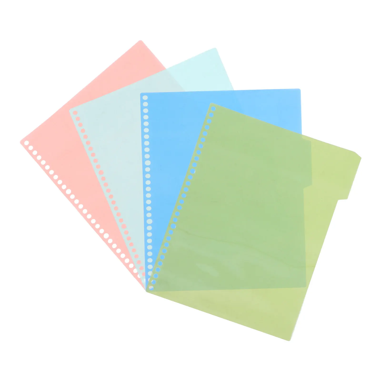 4Pcs Plastic Binder Dividers with Tabs Notebook Index Dividers for Filing Note Organization Notepad Divider Tabs