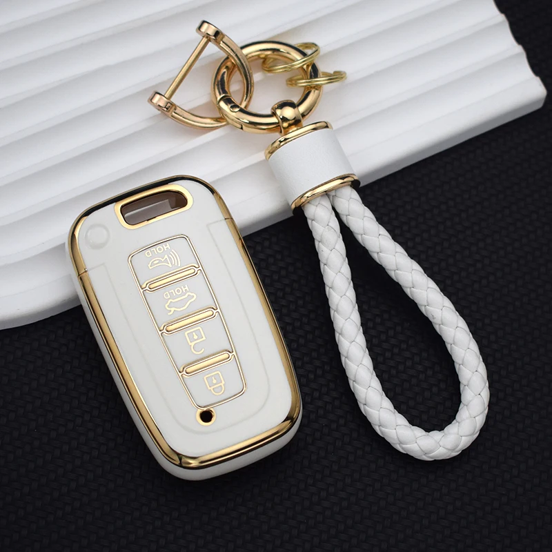 TPU Shell Fob Keychain Car Key Cover Case For Kia Forte Rio 3 K2 K3 K5 Sportage For Hyundai IX35 Sonata 8 Sorento Optima Forte