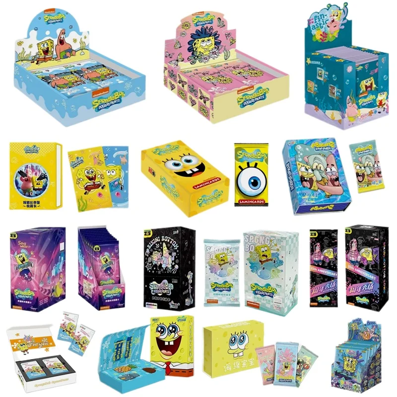 

KAYOU SpongeBob SquarePants Fun Time Series Card Collection Trading Card Bikini Beach Patrick Star Cartoon Toys Children's Gifts