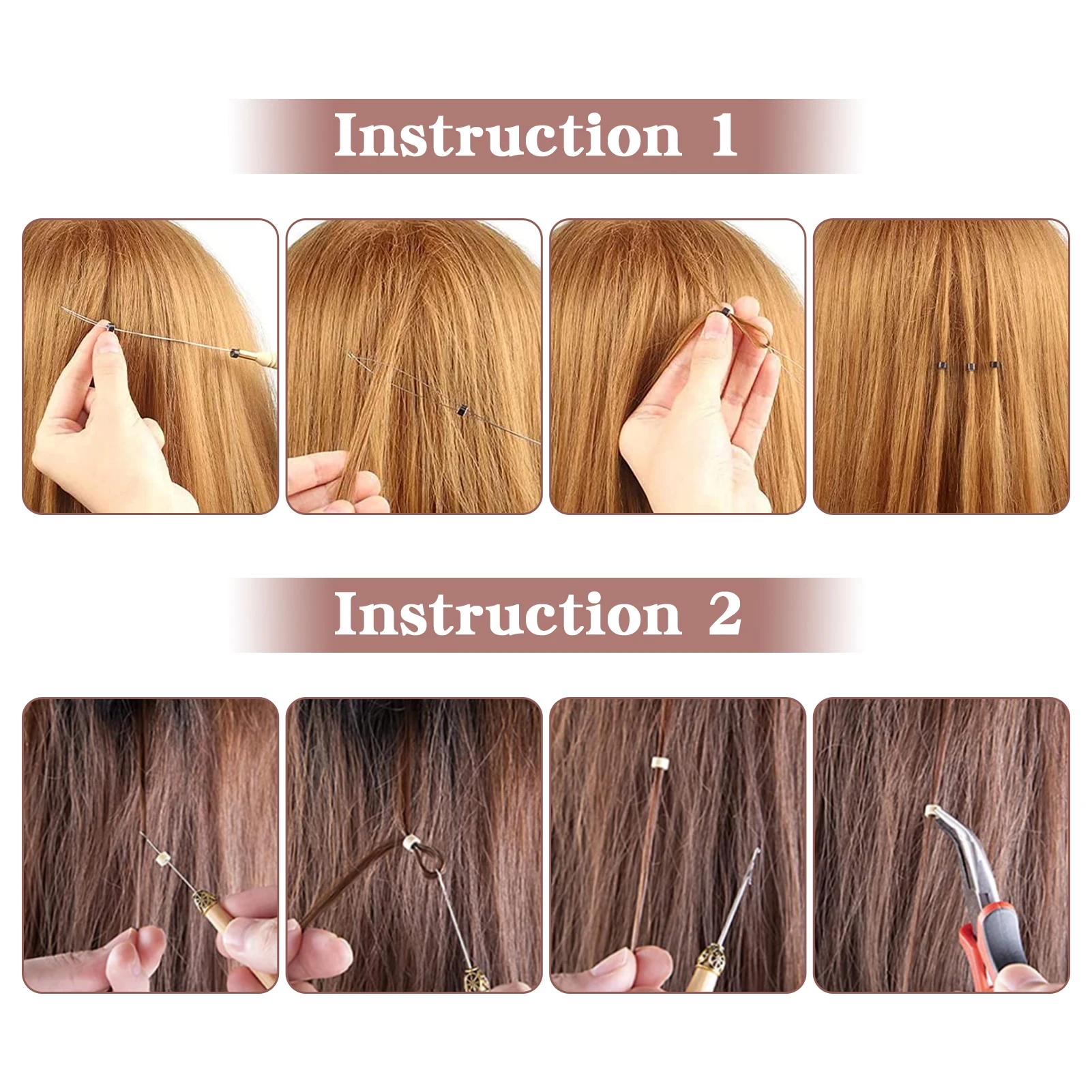 K.S PRUIKEN 200/400 STKS 4030 Siliconen Micro Link Buis Ring voor Pruik Hair Extensions Gereedschap Gevoerd Kralen voor Salon Multi-color