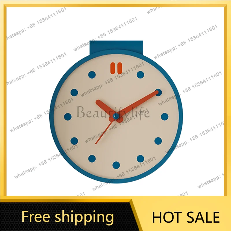 XX.Korean Minimalist Wall Watch Fashion Round Nordic Simple Creative Silent Clock Wall Aesthetic Modern Wanduhr Home Decoration