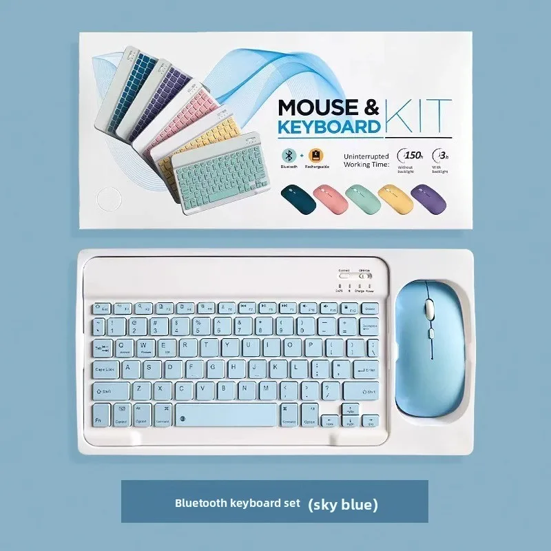 

Compatible iPad Bluetooth Keyboard Mouse Set Small Language Tablet 10inch