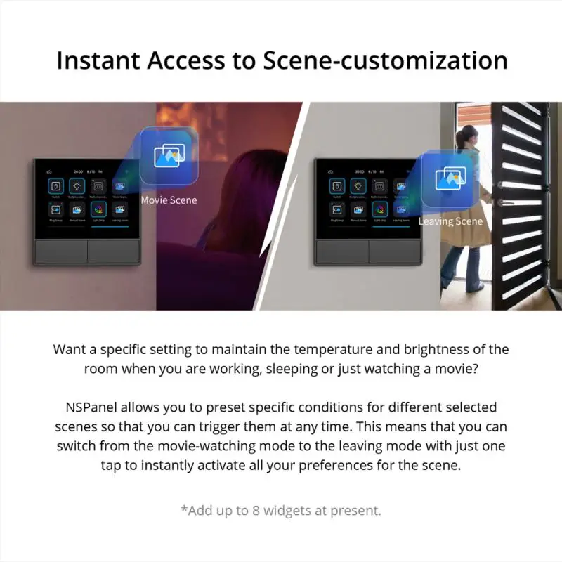 SONOFF NS Panel Smart Scene Wall Switch EU/ US Wifi Smart Thermostat Display Switch Control Works With Alexa Google Home CE/FCC