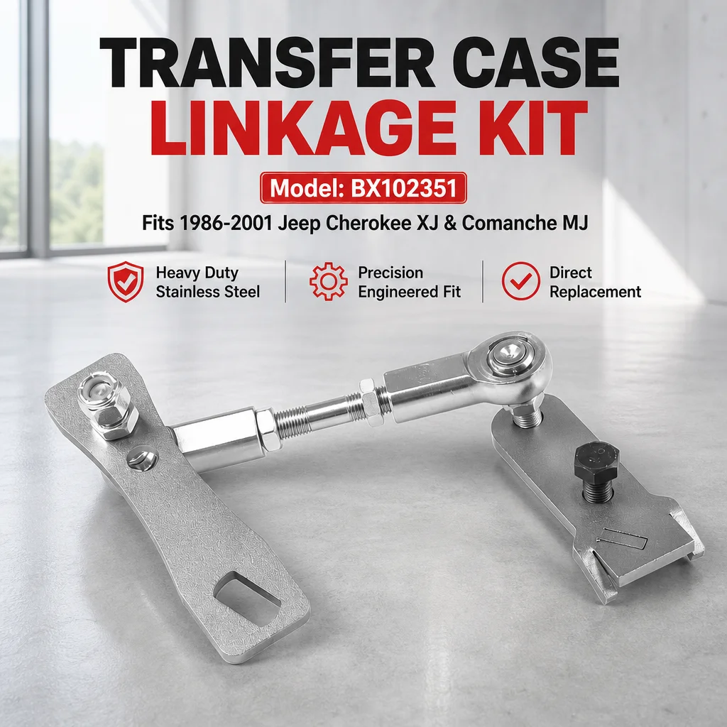 Metal Transfer Case Shift Linkage Complete Repair Kit For Jeep Cherokee XJ Comanche MJ 1986‑2001 Off‑Road Replacement Parts