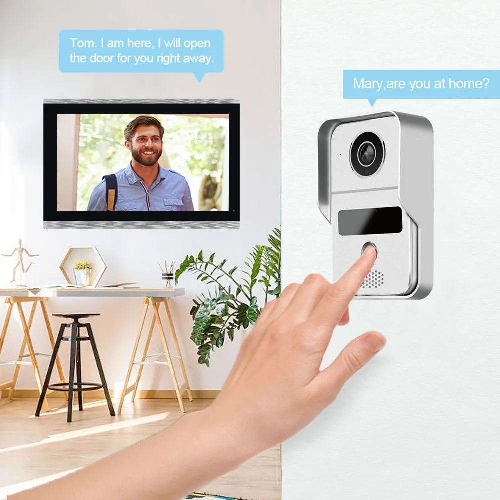 TUYA 1080P 10 Inch 3 LCD Touch Screen WiFi Smart Home Wireless Video Door Phone RFID Access Control System for Villa Apartment