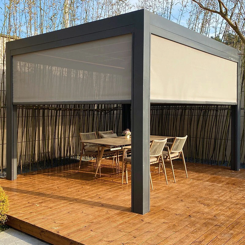 Manufacture Pergola With Roof Gazebo 10x10 Aluminium Louvre 20 Ft Foldable Container Arbor Hard Top Gazebo view 4