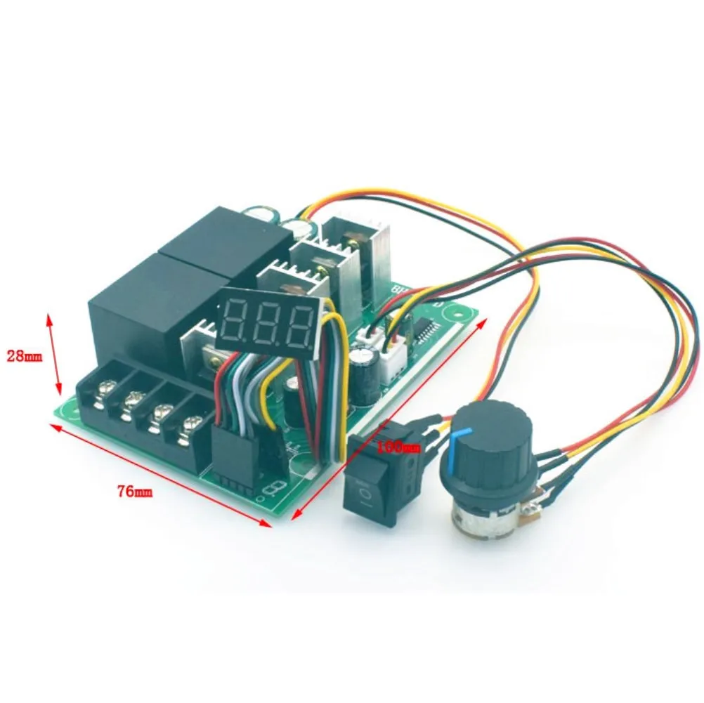 Robotics Control DC Motor Controller Wide Voltage Range Speed Controller Linear Output Under Load Adjustable 0-100 Speed