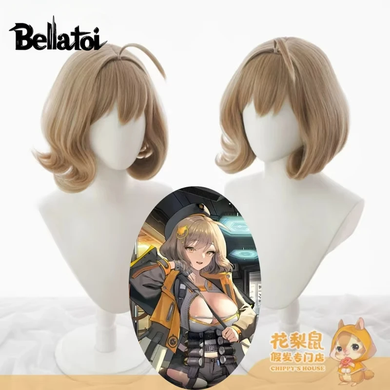 

【AniHut】ANIS парик игра GODDESS OF VICTORY:NIKKE Anis аниме косплей парик Nikki коричневый синтетический анис косплей парики + шапочка для парика