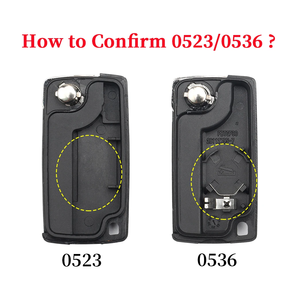 Liberty Modified Flip Remote Car Key ASK/FSK 433Mhz ID46 For Peugeot 207 308 307 407 607 For Citroen C2 C3 C4 0523/0536 Car Key