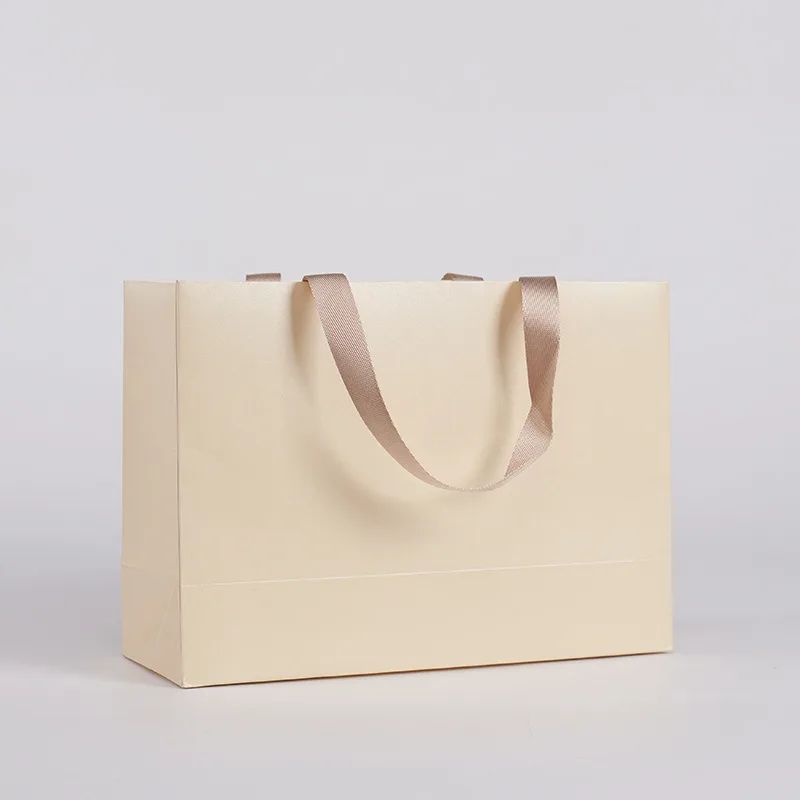 Sacchetti di carta Tote per matrimonio, compleanno, festa in casa, cosmetici, borsa per pacchetti di abbigliamento, borsa per la spesa, borsa regalo