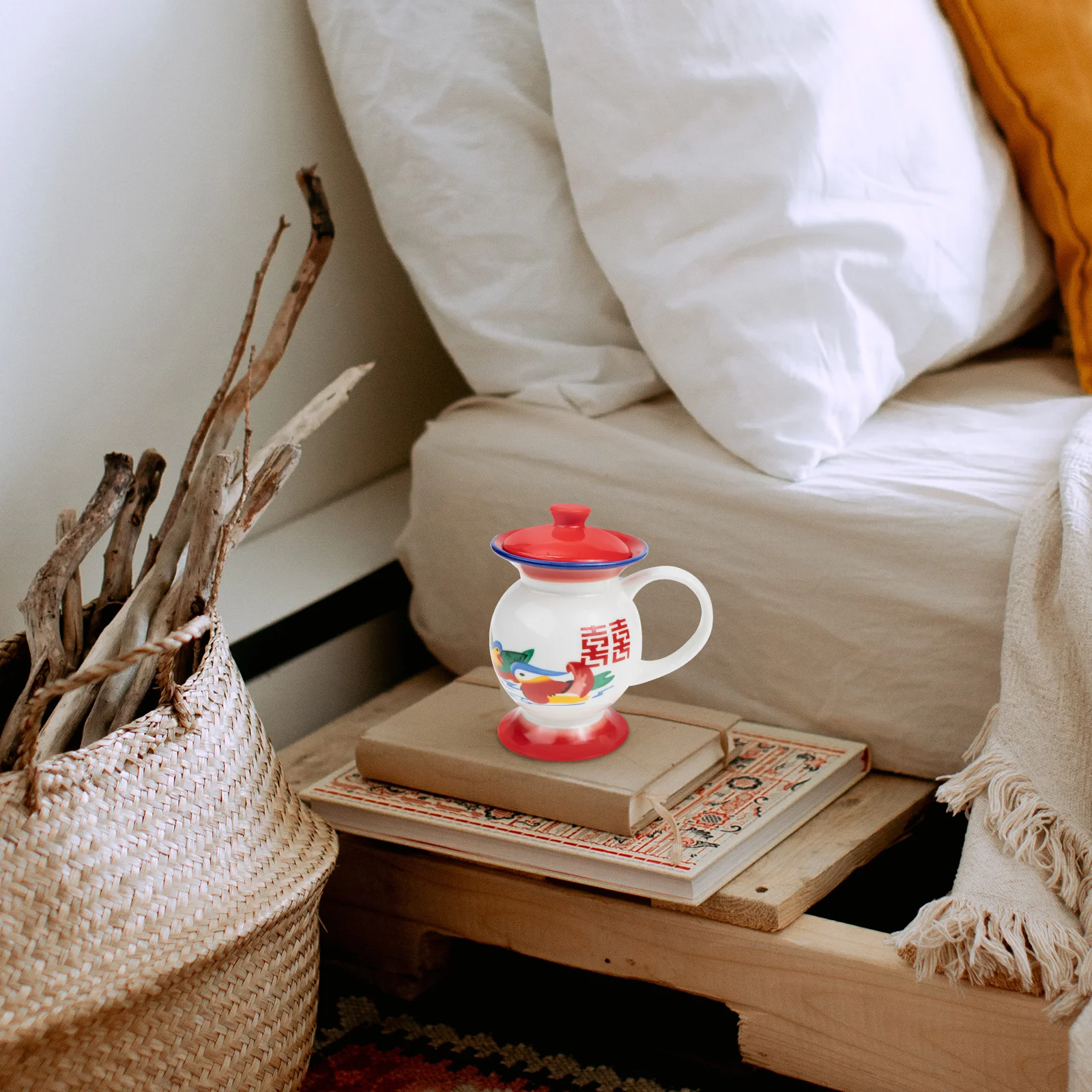 

Ceramic Vintage Water Mug Retro Style Coffee Tea Cup Old Fashion Handle Smooth Rim Home Restaurant Use Coffee Cups Ceramic