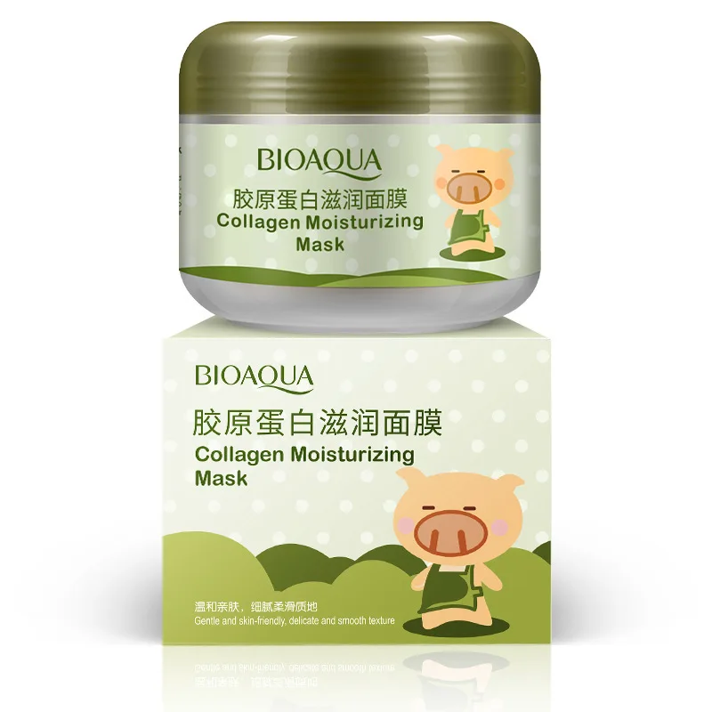 BIOAQUA Collagen Moisturizing Face Mask Facial Deep Cleaning Blackhead Removal Oil Control Bubble Clay Mask Mud Beauty Face Care