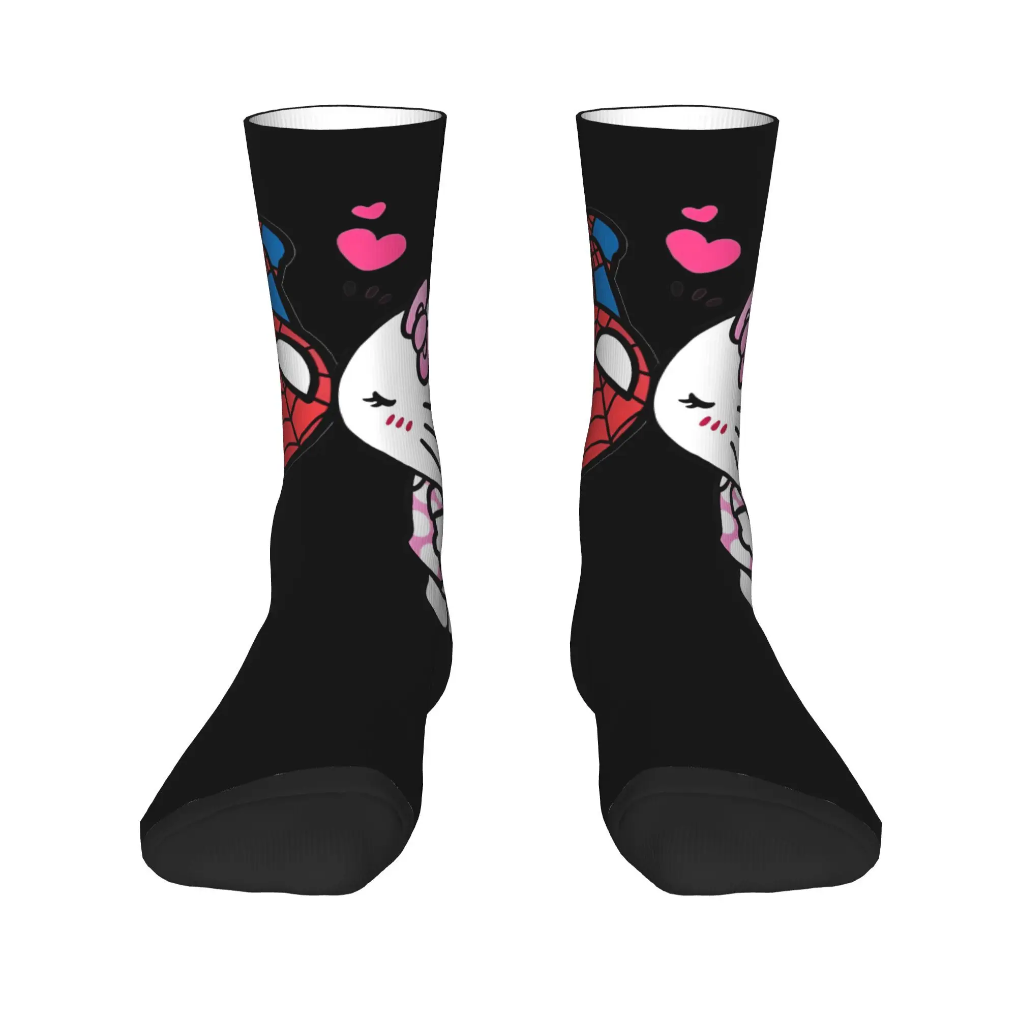 Men Women Hello Kitty Cartoon Spiderman Socks Sweat Absorbing Fun  Socks Amazing Gift