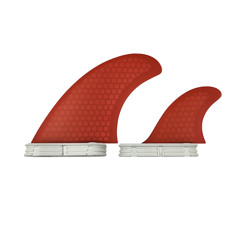 upsurf fcs 2 fin Double Tabs 2 Surfboard fins Honeycomb fiberglass Surf fins Tri Fin set T1 Size Black/Red/Blue/White Color