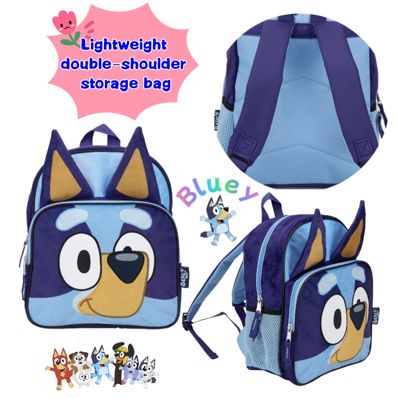 

Новый креативный персонализированный рюкзак Bluey с привлекательным дизайном, мультяшный, милый, для активного отдыха, большой вместимости, портативный, легкий, сумка для хранения