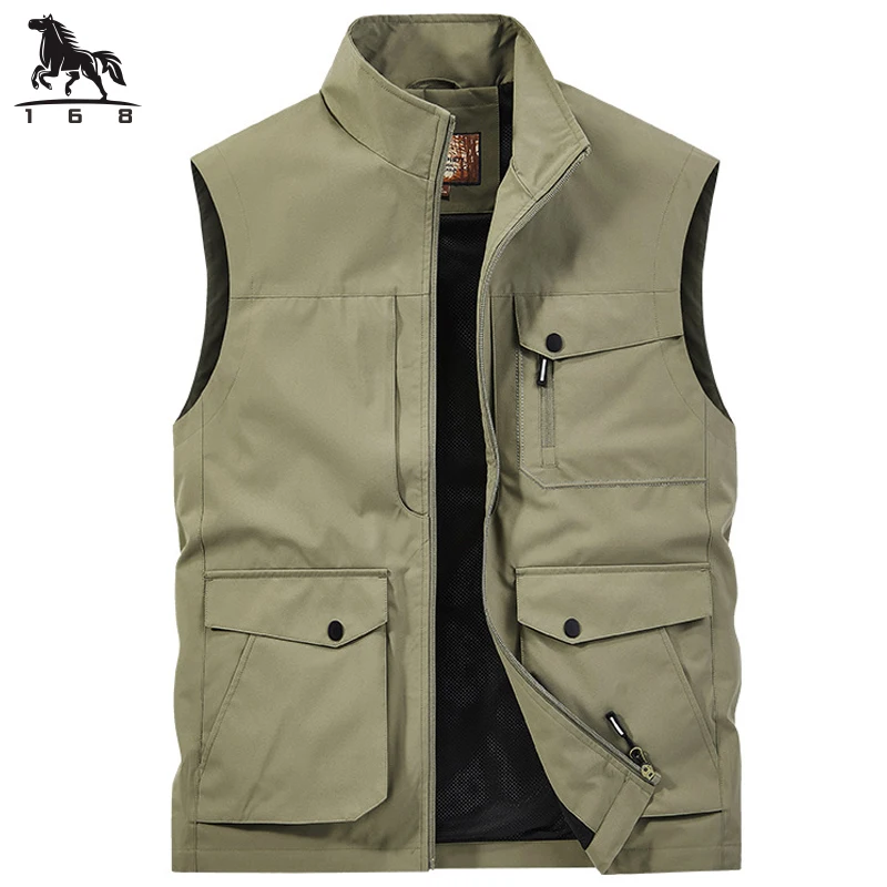 

mens waistcoat Autumn winter New Solid color Men's Middle age rinsing business casual vest business casual vest M-5XL 6XL 2355