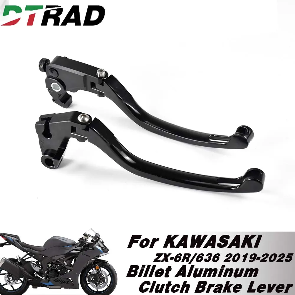 

Для мотоциклов KAWASAKI ZX-6R/636 2019-2025: Регулируемые складные шарнирные рычаги тормоза и сцепления, гоночные механические складные рукоятки