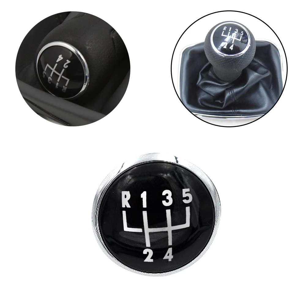 Car 5 Speed Gear Shift Knob Cap Auto Gear Knob Cap Car Badge Decor Cover Auto Interior Accessories For VW Golf Bora Jetta Polo